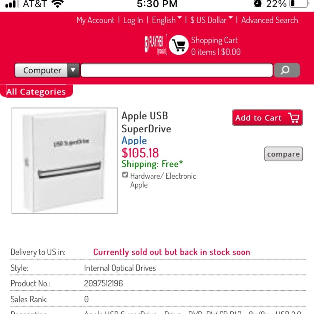 Brand New! Apple USB SuperDrive - Picture 10 of 10